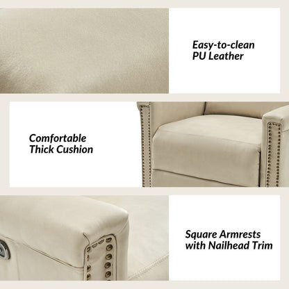 Fauteuil inclinable électrique pivotant et à bascule traditionnel Tobias par HULALA HOME