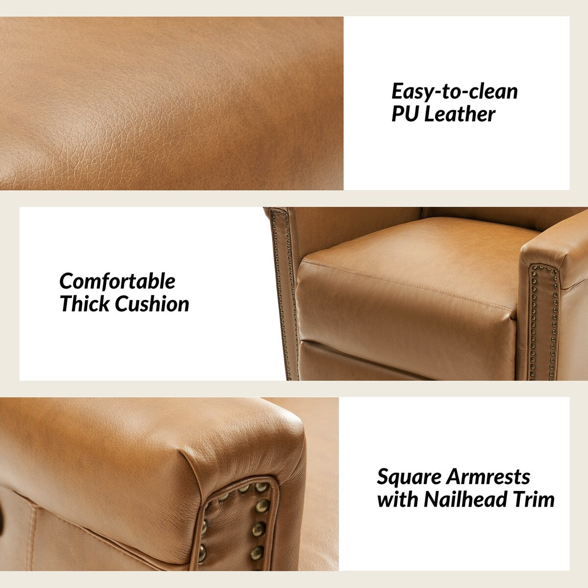 Fauteuil inclinable électrique pivotant et à bascule traditionnel Tobias par HULALA HOME