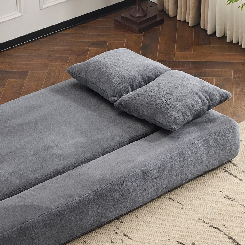 Canapé sectionnel transformable avec 3 tabourets ottomans - Lit pliant en mousse de soutien, chaise longue compacte en chenille