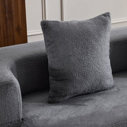 Canapé sectionnel transformable avec 3 tabourets ottomans - Lit pliant en mousse de soutien, chaise longue compacte en chenille