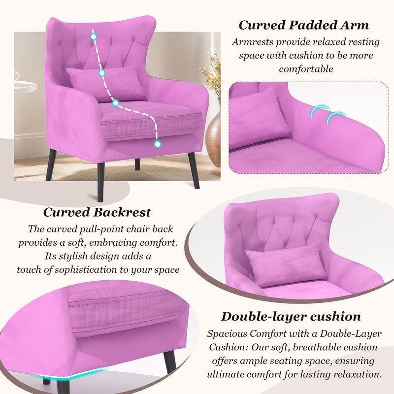 Causeuse en métal avec coussin épais en velours touffeté