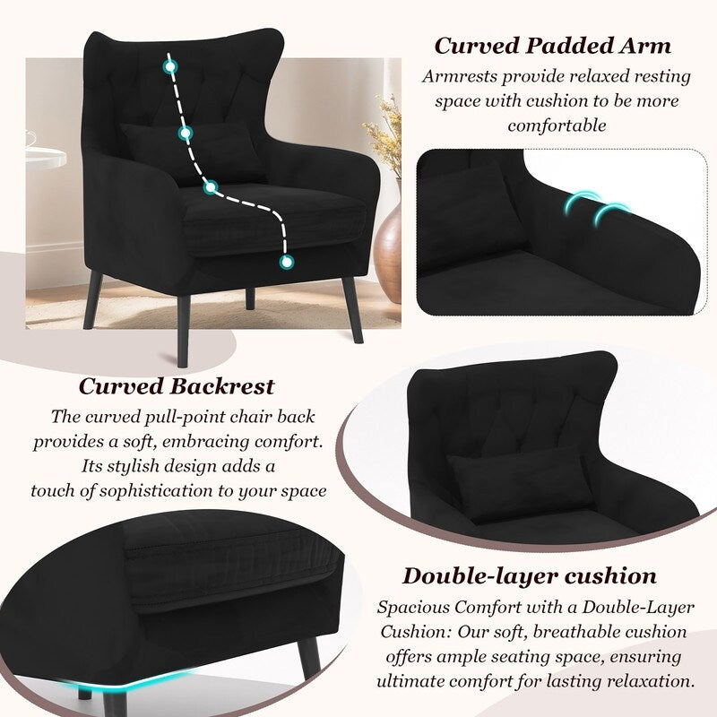 Causeuse en métal avec coussin épais en velours touffeté