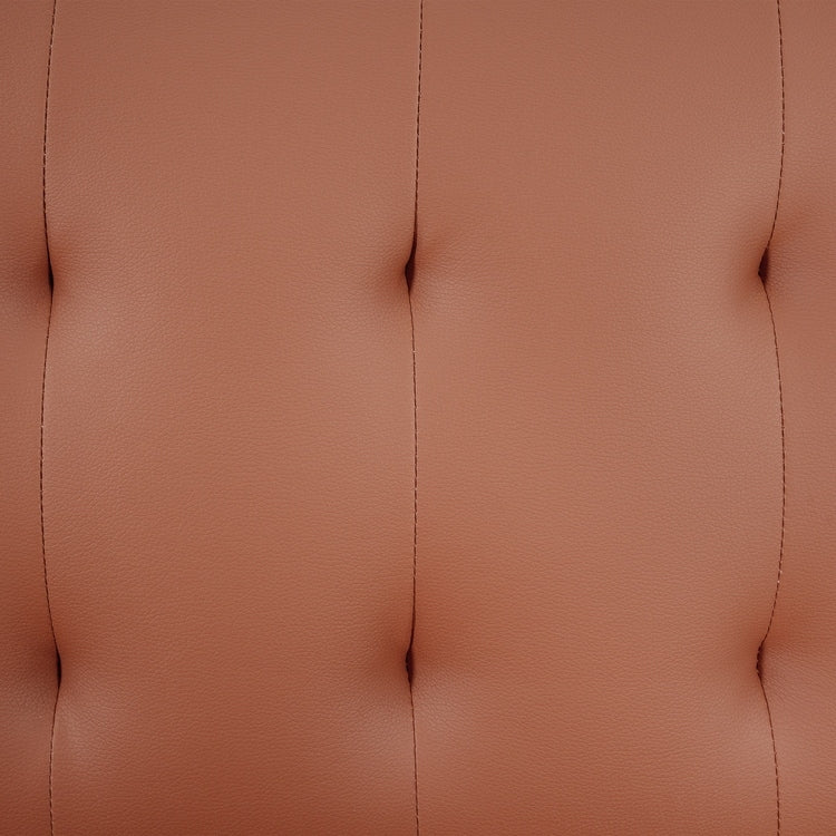 Canapé-lit futon capitonné moderne du milieu du siècle avec dossier divisé et pieds chromés