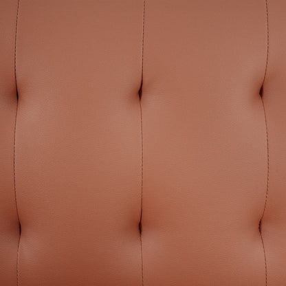 Canapé-lit futon capitonné moderne du milieu du siècle avec dossier divisé et pieds chromés