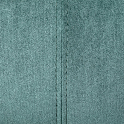 Canapé 3 places en velours turquoise 76,25 avec coutures en canal et pieds en métal pour le salon