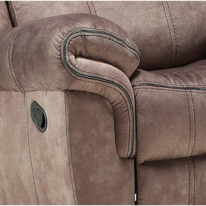 Fauteuil inclinable en velours chocolat bicolore