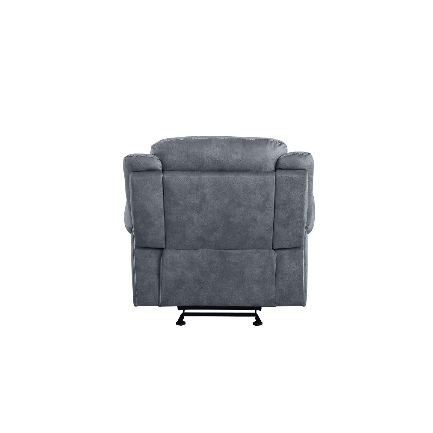 Fauteuil inclinable en velours gris bicolore