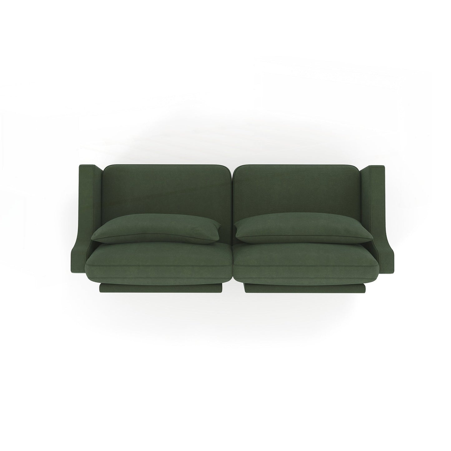 Canapé deux places en tissu chenille