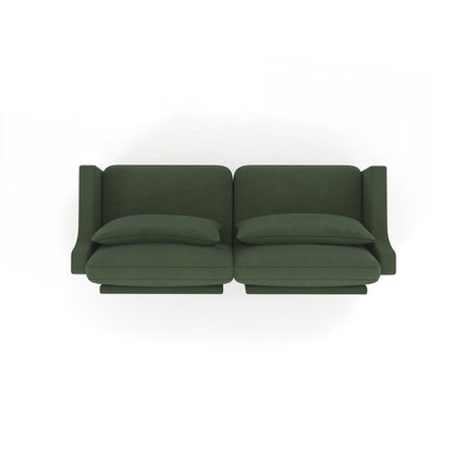 Canapé deux places en tissu chenille