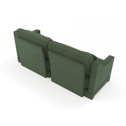 Canapé deux places en tissu chenille