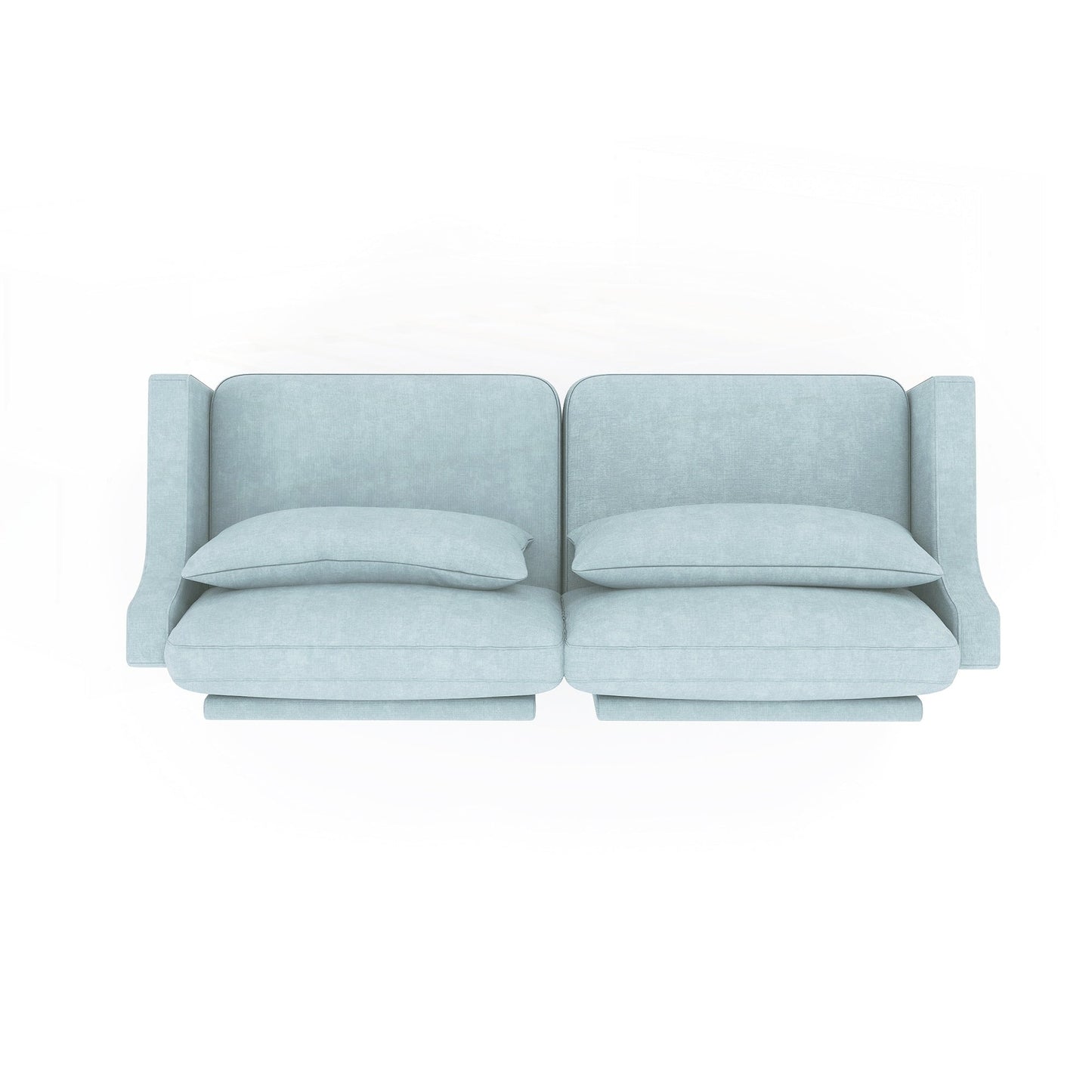 Canapé deux places en tissu chenille