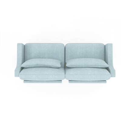 Canapé deux places en tissu chenille