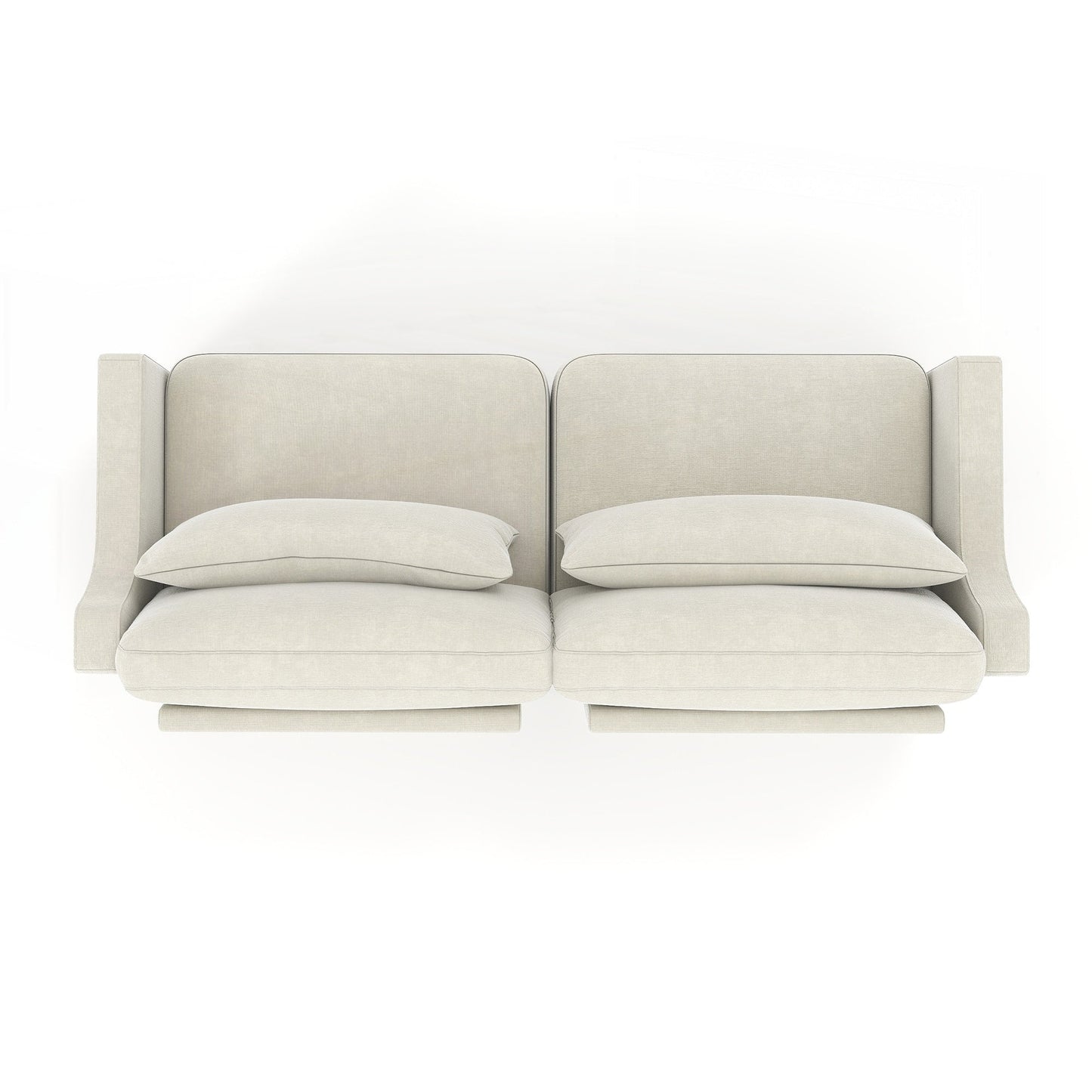 Canapé deux places en tissu chenille