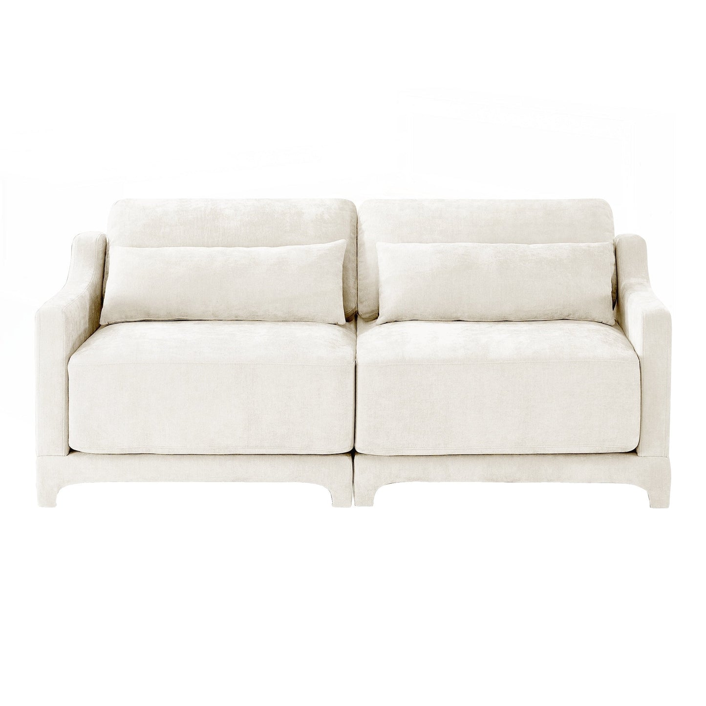 Canapé deux places en tissu chenille