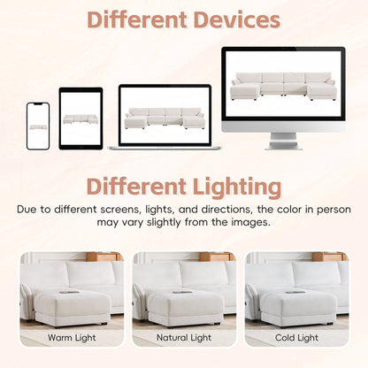 Forme en U avec coussin d'assise extra-large