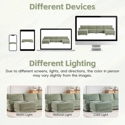 Forme en U avec coussin d'assise extra-large