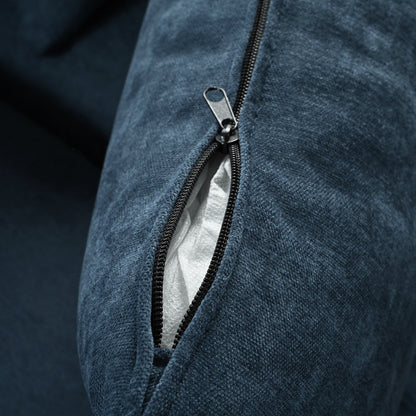 Canapé sectionnel 6 places en lin en forme de U avec 2 poufs de rangement amovibles pour le salon et les home cinémas