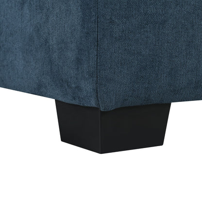 Canapé sectionnel 6 places en lin en forme de U avec 2 poufs de rangement amovibles pour le salon et les home cinémas