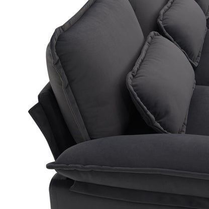 Canapé sectionnel en U avec coussins de taille, canapé symétrique rembourré 6 places, canapé-lit avec méridienne