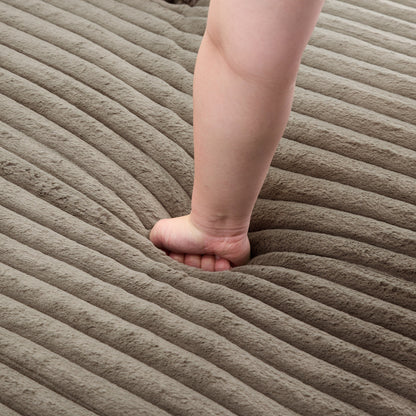 Fauteuils de salon rembourrés en peluche UIXE avec accoudoir droit et coussin lombaire