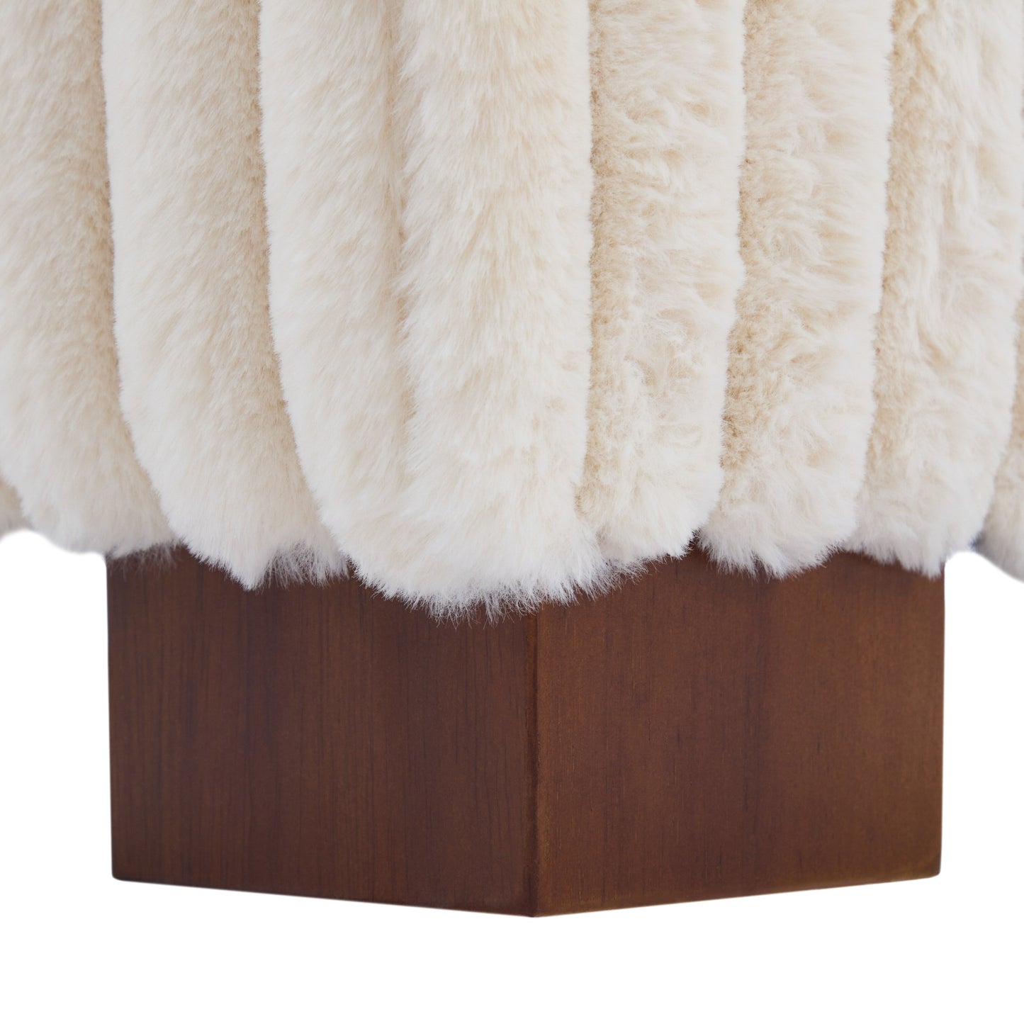 Fauteuils de salon rembourrés en peluche UIXE avec accoudoir droit et coussin lombaire