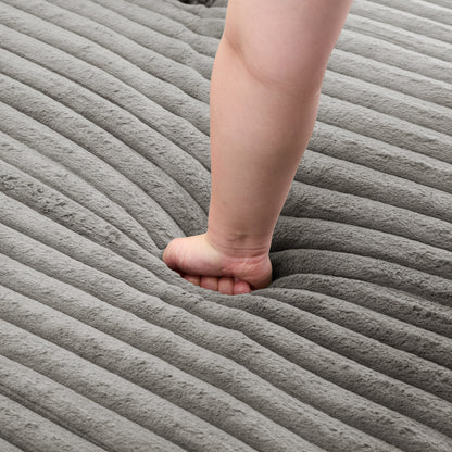 Fauteuils de salon rembourrés en peluche UIXE avec accoudoir droit et coussin lombaire