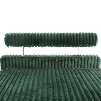 Canapé modulaire en forme de L en velours rembourré UIXE