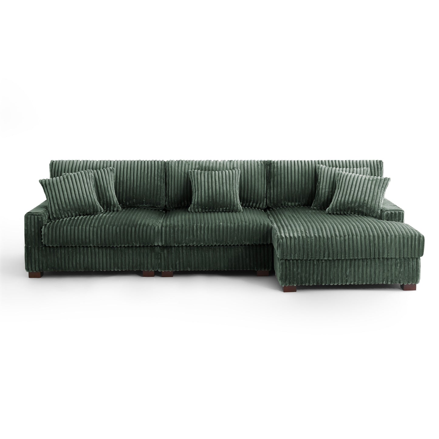 Canapé modulaire en forme de L en velours rembourré UIXE