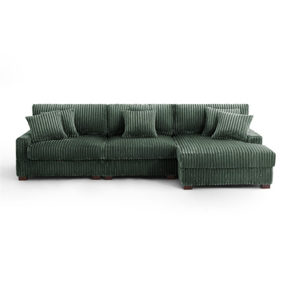 Canapé modulaire en forme de L en velours rembourré UIXE