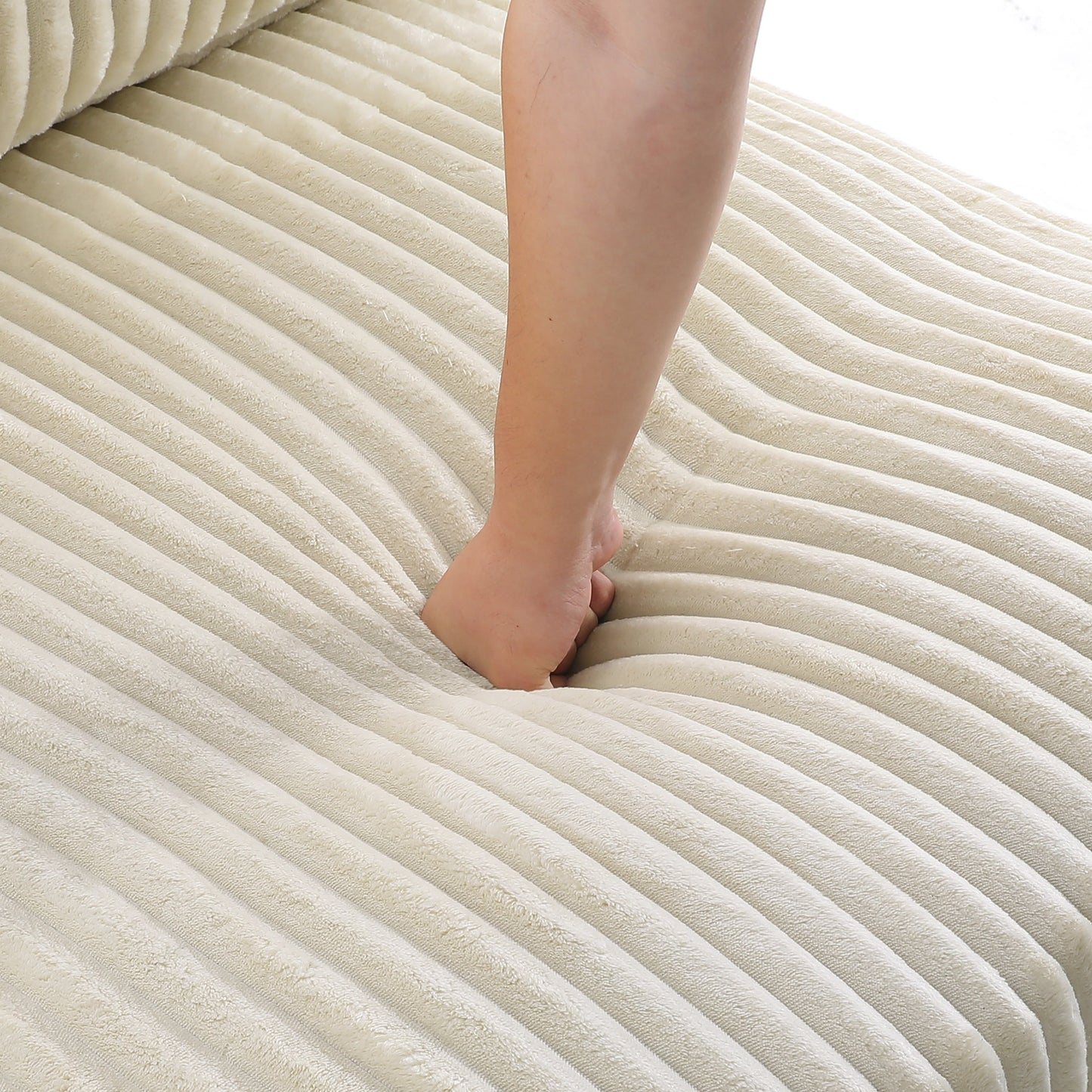 Canapé modulaire en forme de L en velours rembourré UIXE