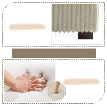 Canapé modulaire en forme de L en velours rembourré UIXE