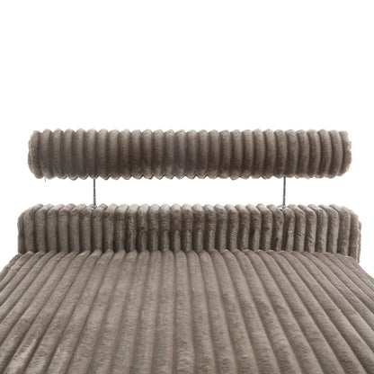 Canapé modulaire en forme de L en velours rembourré UIXE