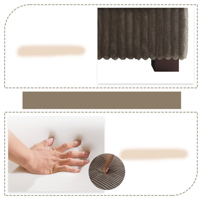 Canapé modulaire en forme de L en velours rembourré UIXE