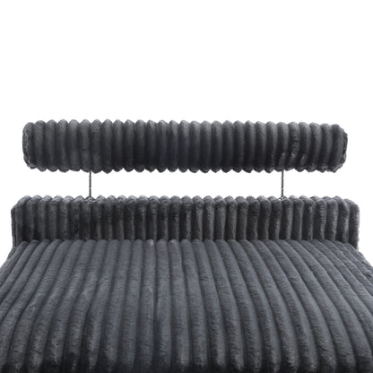 Canapé modulaire en forme de L en velours rembourré UIXE