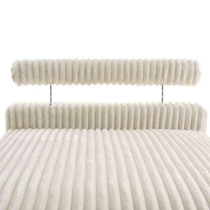 Canapé modulaire en forme de L en velours rembourré UIXE