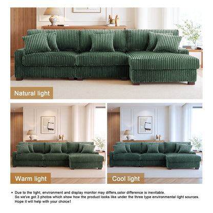 Canapé modulaire en forme de L en velours rembourré UIXE