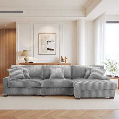 Canapé modulaire en forme de L en velours rembourré UIXE