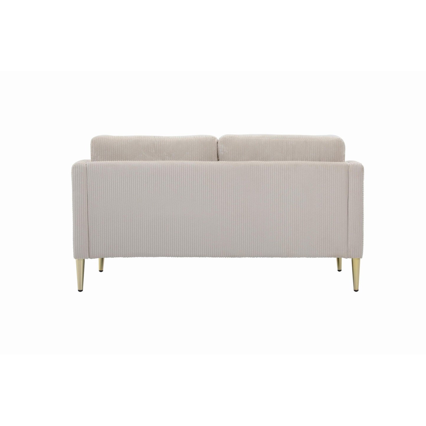 Causeuse en velours côtelé de style milieu de siècle US PRIDE FURNITURE 60,63 W