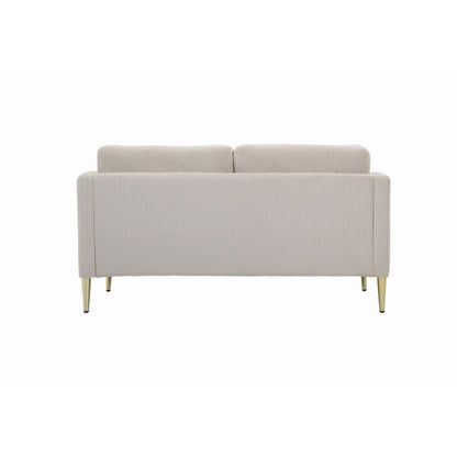 Causeuse en velours côtelé de style milieu de siècle US PRIDE FURNITURE 60,63 W