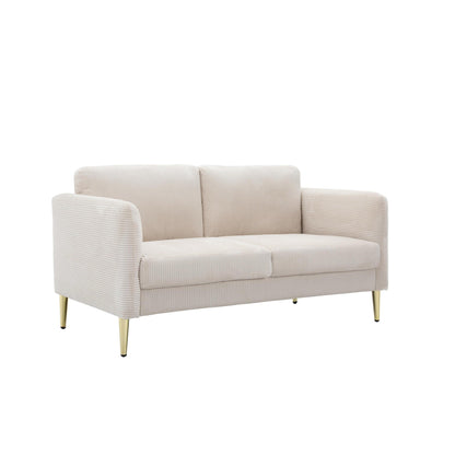 Causeuse en velours côtelé de style milieu de siècle US PRIDE FURNITURE 60,63 W