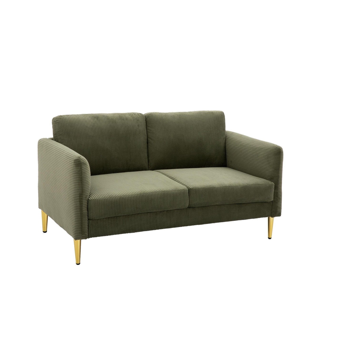 Causeuse en velours côtelé de style milieu de siècle US PRIDE FURNITURE 60,63 W