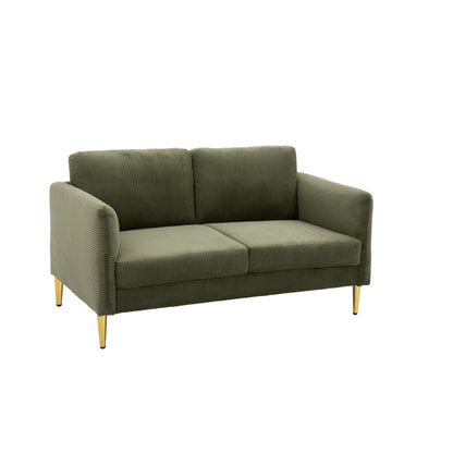 Causeuse en velours côtelé de style milieu de siècle US PRIDE FURNITURE 60,63 W