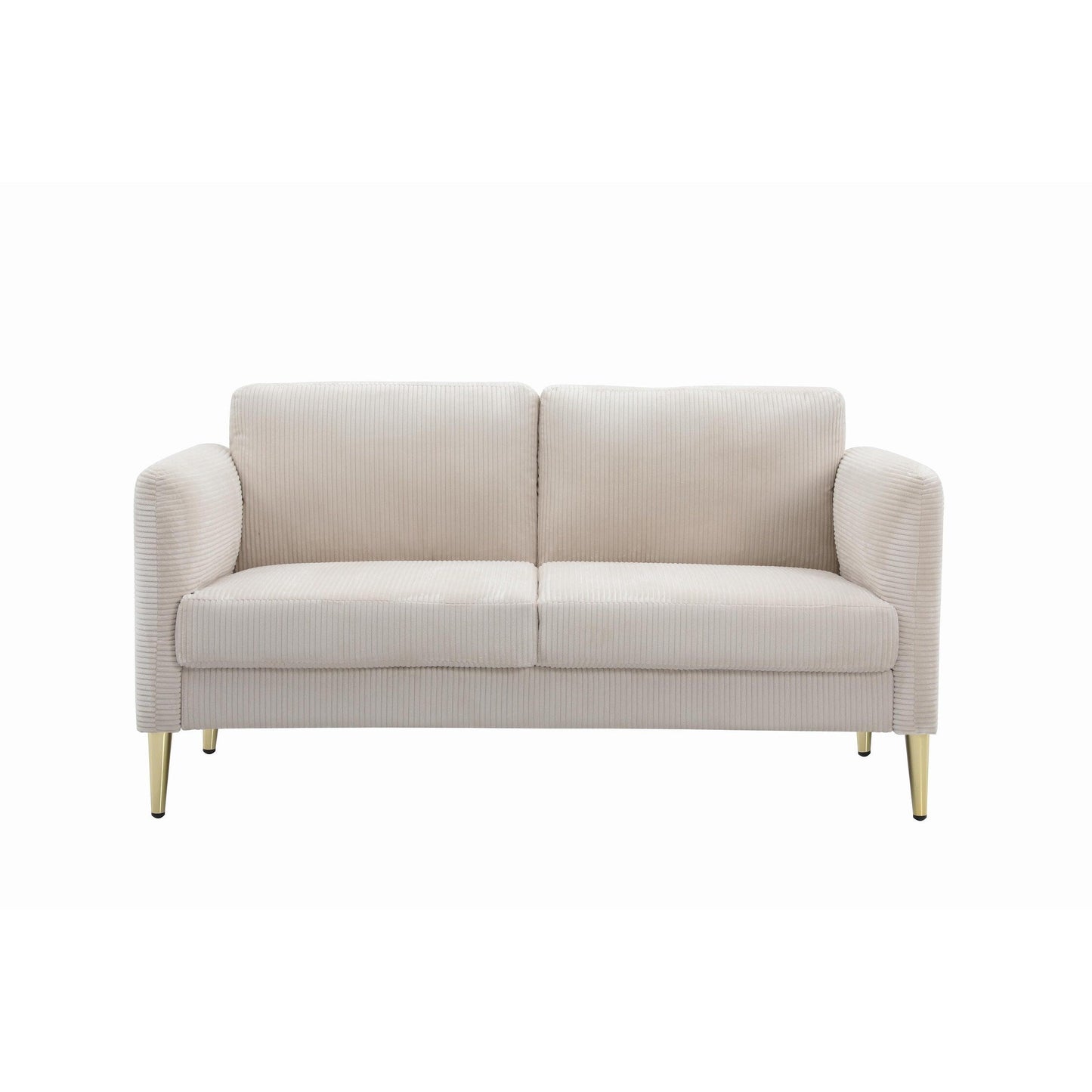 Causeuse en velours côtelé de style milieu de siècle US PRIDE FURNITURE 60,63 W