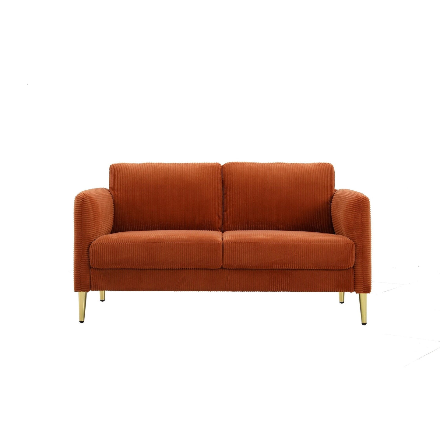 Causeuse en velours côtelé de style milieu de siècle US PRIDE FURNITURE 60,63 W