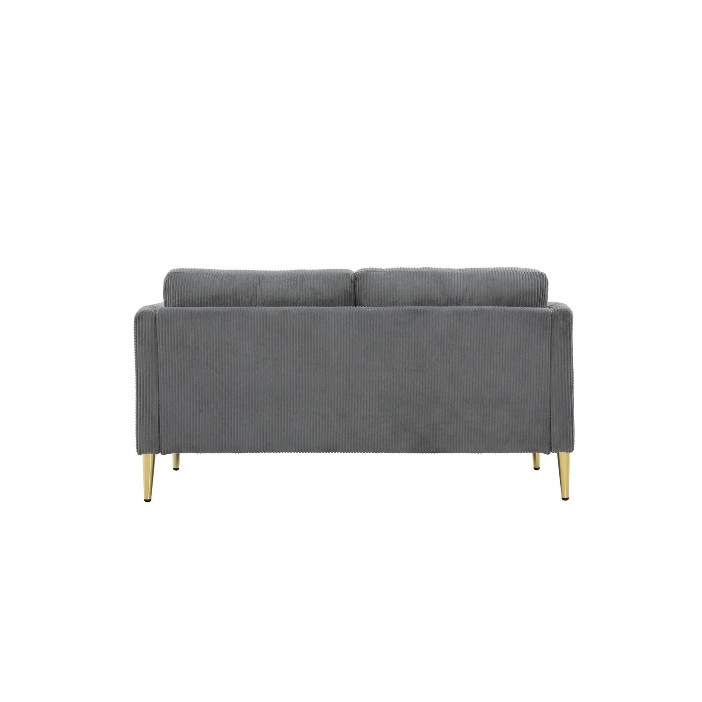 Causeuse en velours côtelé de style milieu de siècle US PRIDE FURNITURE 60,63 W
