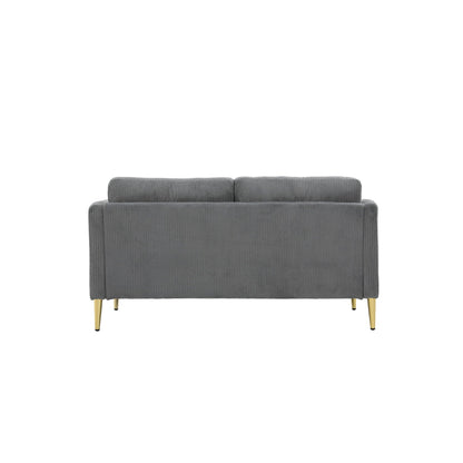 Causeuse en velours côtelé de style milieu de siècle US PRIDE FURNITURE 60,63 W
