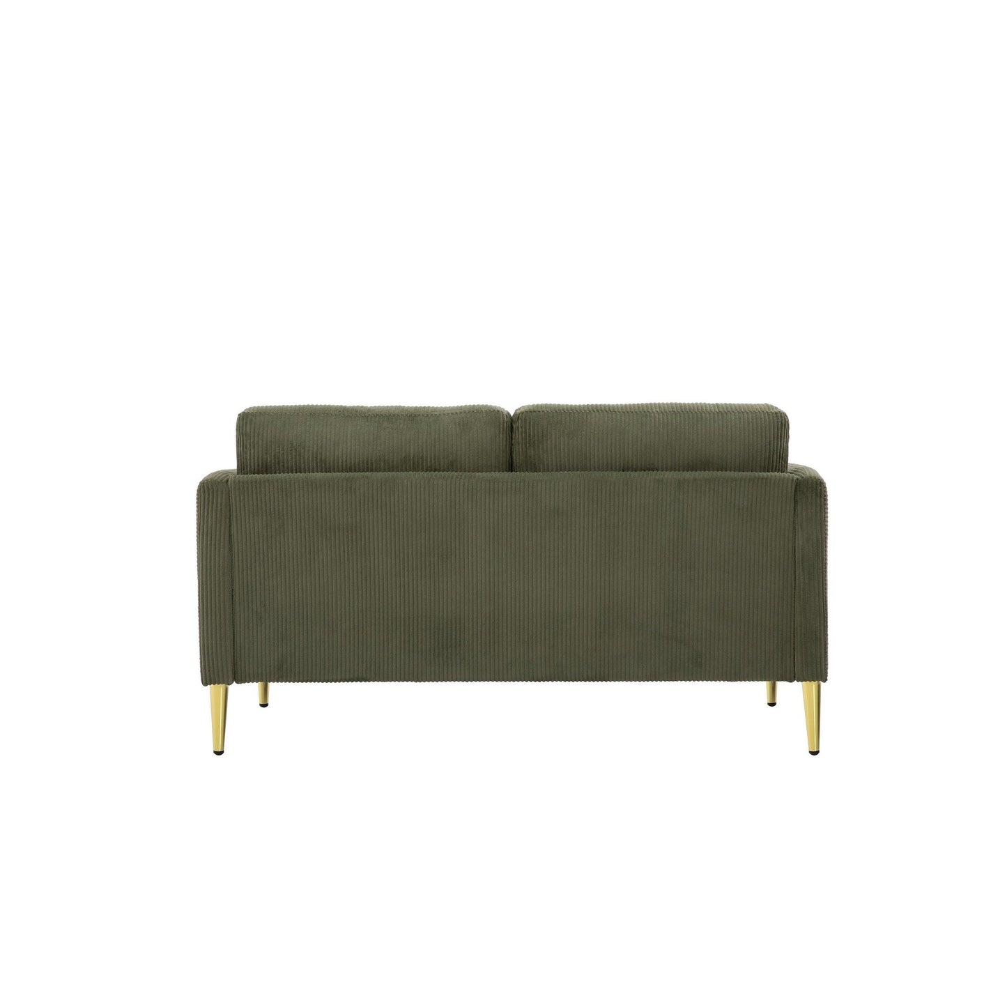 Causeuse en velours côtelé de style milieu de siècle US PRIDE FURNITURE 60,63 W