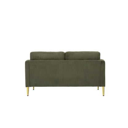 Causeuse en velours côtelé de style milieu de siècle US PRIDE FURNITURE 60,63 W