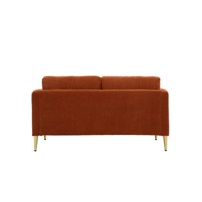 Causeuse en velours côtelé de style milieu de siècle US PRIDE FURNITURE 60,63 W