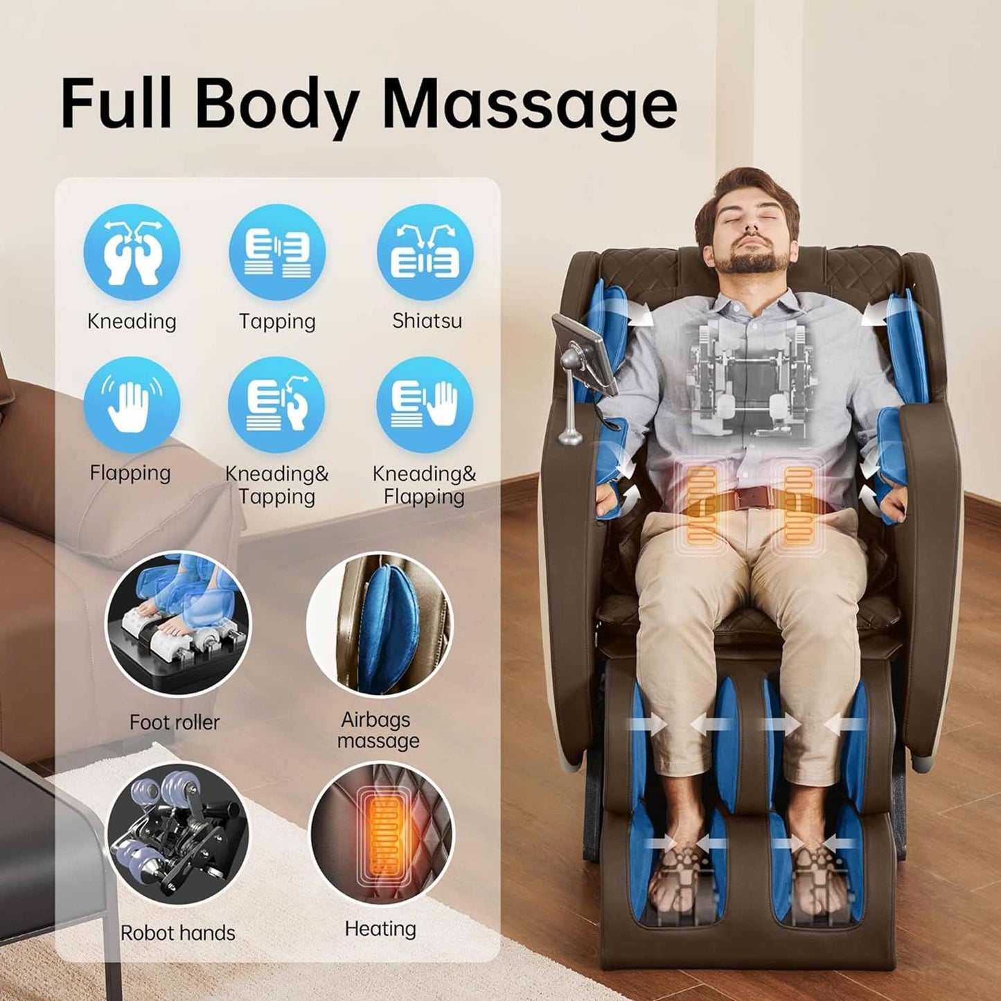 Fauteuil de massage Ukuowu Favor 05 avec gravité zéro pour tout le corps, SL Track, Body Scan et contrôle par application